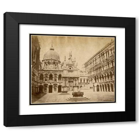 Doges Palace Black Modern Wood Framed Art Print with Double Matting by Brogi, Giacomo