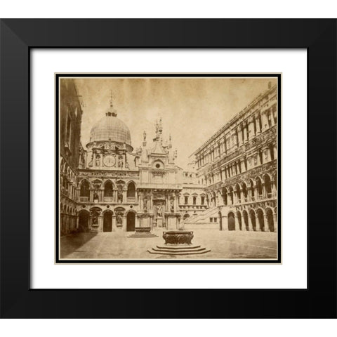 Doges Palace Black Modern Wood Framed Art Print with Double Matting by Brogi, Giacomo