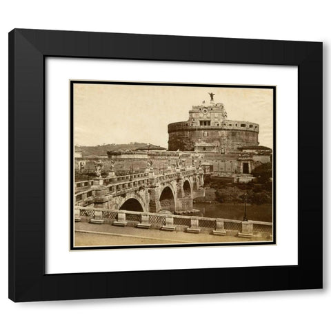 Caste of St. Angelo Black Modern Wood Framed Art Print with Double Matting by Brogi, Giacomo