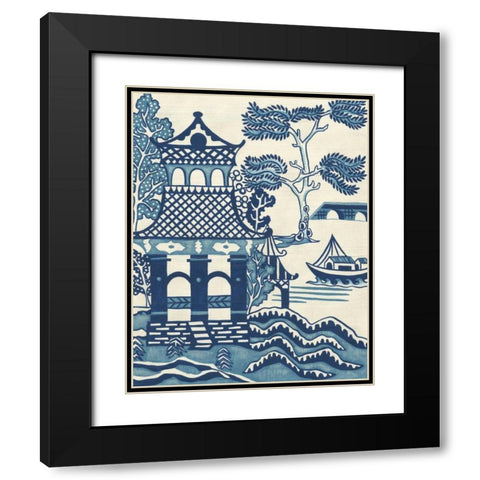 Willow Landscape I Black Modern Wood Framed Art Print with Double Matting by Zarris, Chariklia