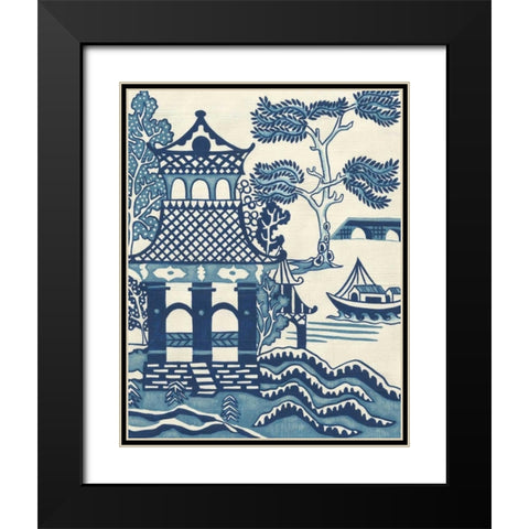 Willow Landscape I Black Modern Wood Framed Art Print with Double Matting by Zarris, Chariklia