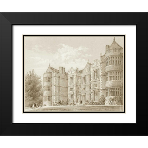 Burton Agnes Yorkshire Black Modern Wood Framed Art Print with Double Matting by Richardson