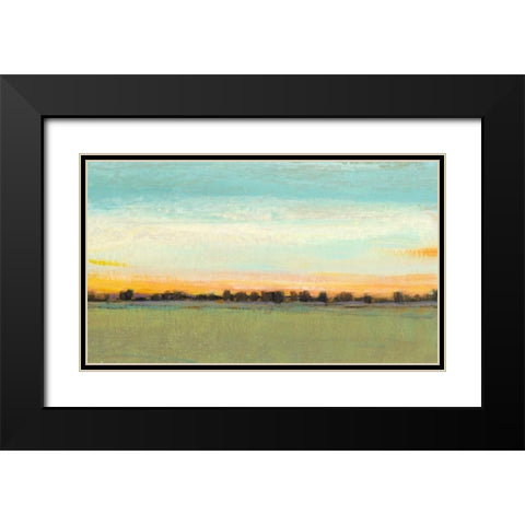 Morning in the Meadow II Black Modern Wood Framed Art Print with Double Matting by OToole, Tim