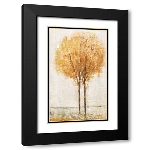 Falling Leaves I Black Modern Wood Framed Art Print with Double Matting by OToole, Tim