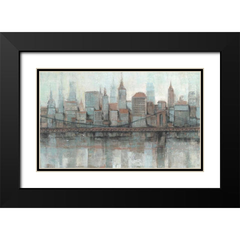 City Center I Black Modern Wood Framed Art Print with Double Matting by OToole, Tim