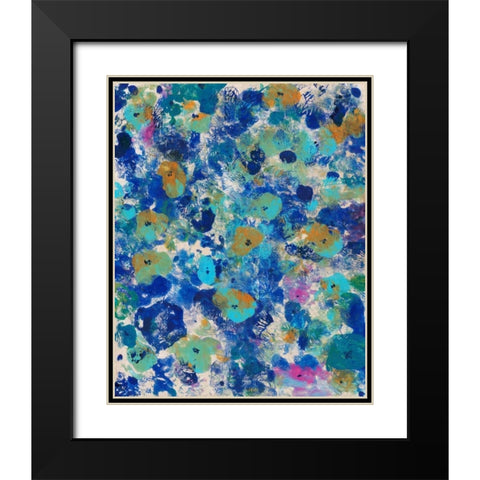 Floral Bright I Black Modern Wood Framed Art Print with Double Matting by OToole, Tim