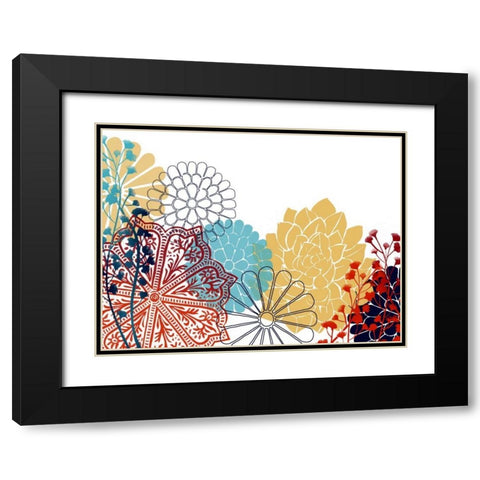 Bohemian Rosette I Black Modern Wood Framed Art Print with Double Matting by Popp, Grace