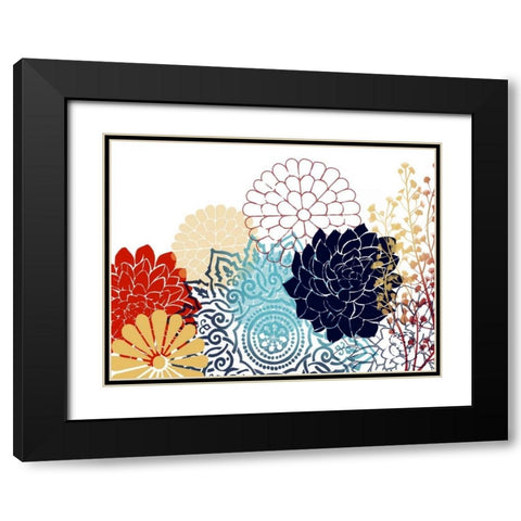 Bohemian Rosette II Black Modern Wood Framed Art Print with Double Matting by Popp, Grace