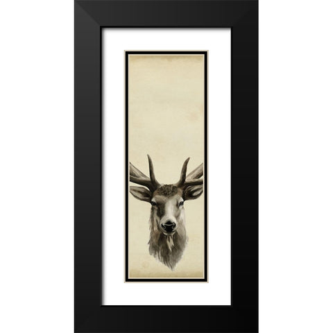 Triptych Elk II Black Modern Wood Framed Art Print with Double Matting by Popp, Grace