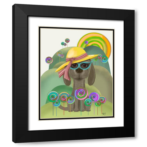 Bebe-Lollipop Hills Black Modern Wood Framed Art Print with Double Matting by Fab Funky