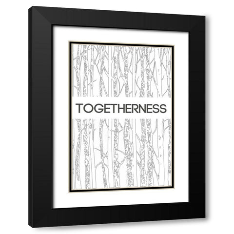 Simply Family Collection D Black Modern Wood Framed Art Print with Double Matting by Popp, Grace