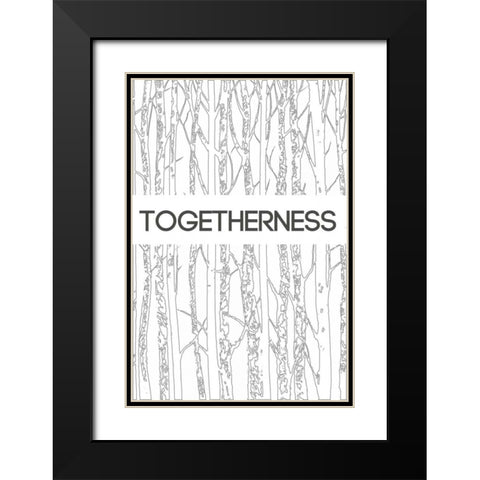 Simply Family Collection D Black Modern Wood Framed Art Print with Double Matting by Popp, Grace