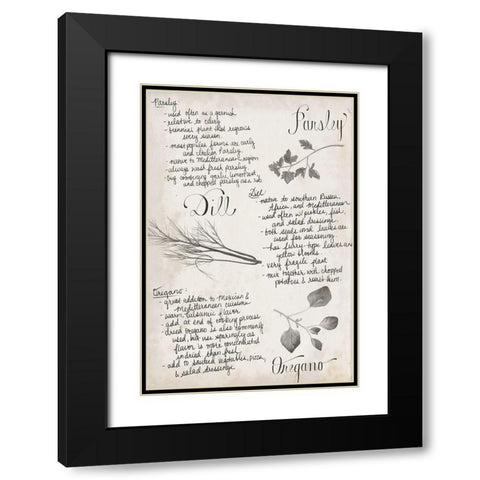 Herb Collection E Black Modern Wood Framed Art Print with Double Matting by Popp, Grace