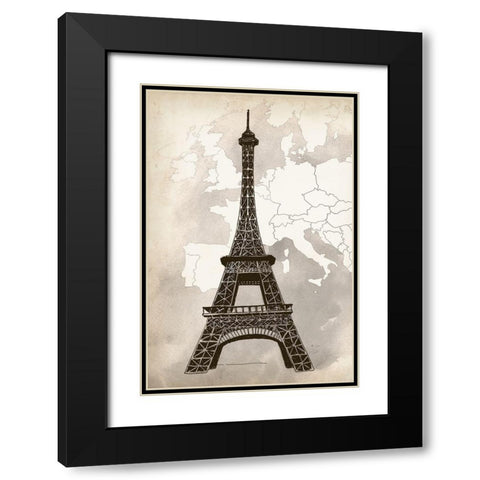 Travel Collection D Black Modern Wood Framed Art Print with Double Matting by Popp, Grace