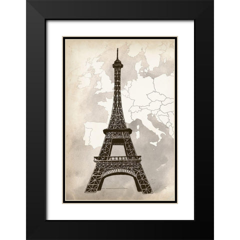 Travel Collection D Black Modern Wood Framed Art Print with Double Matting by Popp, Grace