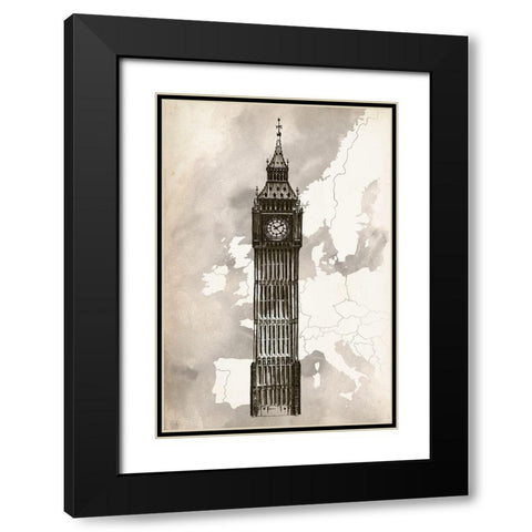 Travel Collection F Black Modern Wood Framed Art Print with Double Matting by Popp, Grace