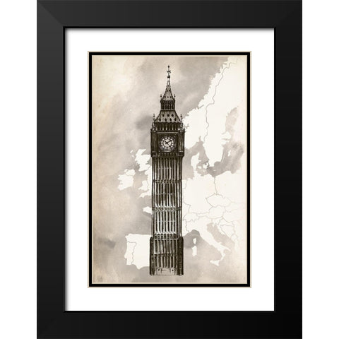 Travel Collection F Black Modern Wood Framed Art Print with Double Matting by Popp, Grace