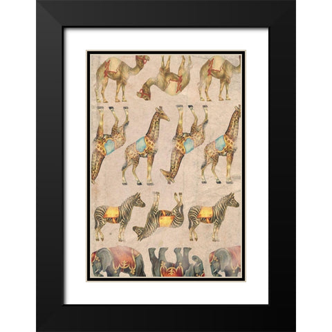 Vintage Circus Collection E Black Modern Wood Framed Art Print with Double Matting by Popp, Grace
