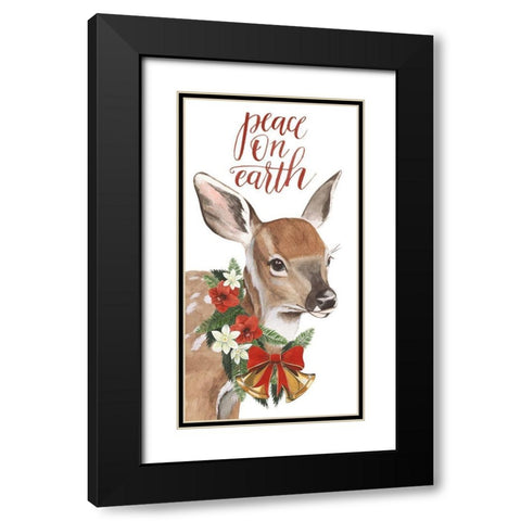 Yuletide Darlings Collection B Black Modern Wood Framed Art Print with Double Matting by Popp, Grace