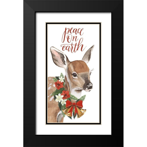 Yuletide Darlings Collection B Black Modern Wood Framed Art Print with Double Matting by Popp, Grace