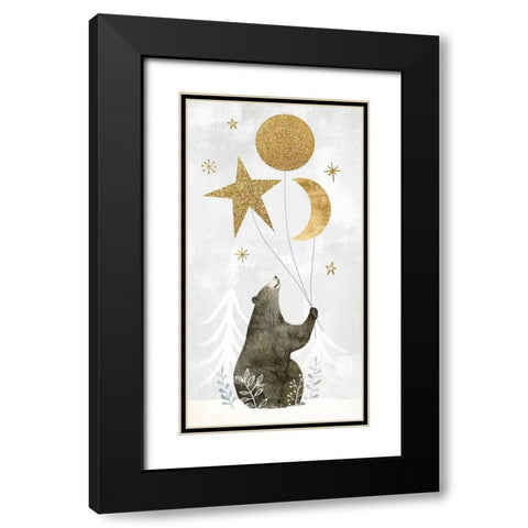 Woodland Celebration Collection B Black Modern Wood Framed Art Print with Double Matting by Borges, Victoria