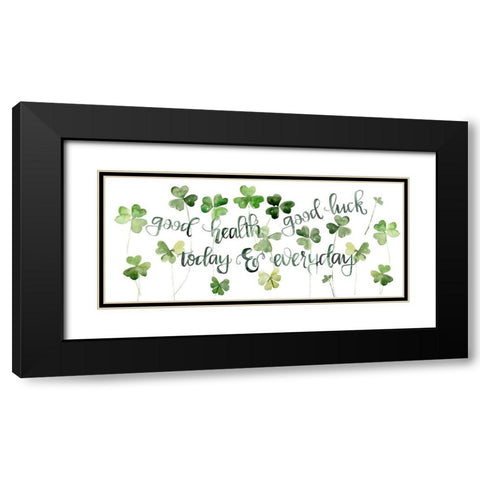 Clover Sayings Collection D Black Modern Wood Framed Art Print with Double Matting by Parker, Jennifer Paxton