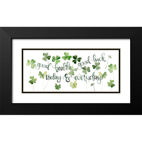 Clover Sayings Collection D Black Modern Wood Framed Art Print with Double Matting by Parker, Jennifer Paxton