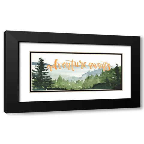 Summer Vacation Collection D Black Modern Wood Framed Art Print with Double Matting by Parker, Jennifer Paxton