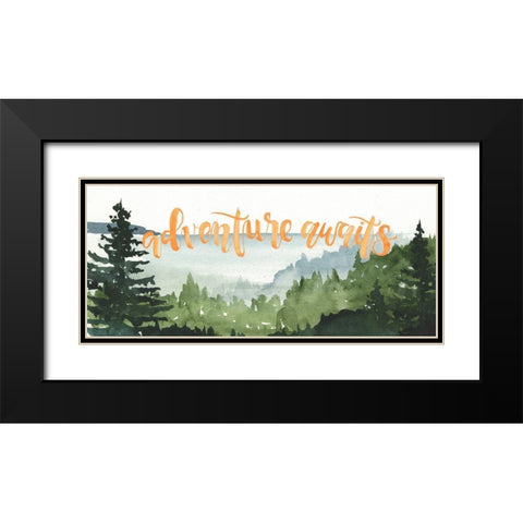 Summer Vacation Collection D Black Modern Wood Framed Art Print with Double Matting by Parker, Jennifer Paxton