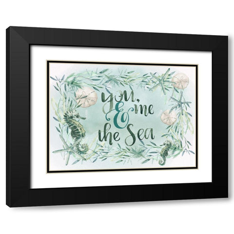 Coastal Vibes Collection A Black Modern Wood Framed Art Print with Double Matting by Parker, Jennifer Paxton