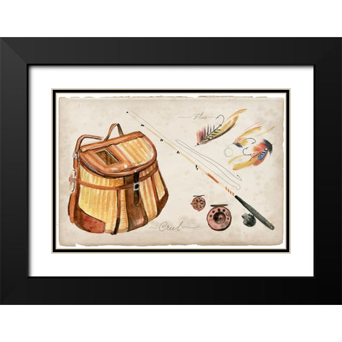 Tackle Box Collection A Black Modern Wood Framed Art Print with Double Matting by Parker, Jennifer Paxton
