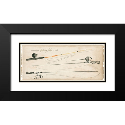 Tackle Box Collection D Black Modern Wood Framed Art Print with Double Matting by Parker, Jennifer Paxton