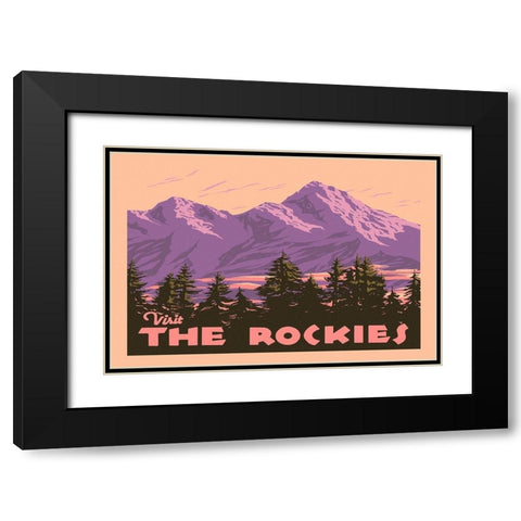 American Wayfarer Collection A Black Modern Wood Framed Art Print with Double Matting by Green, Jacob