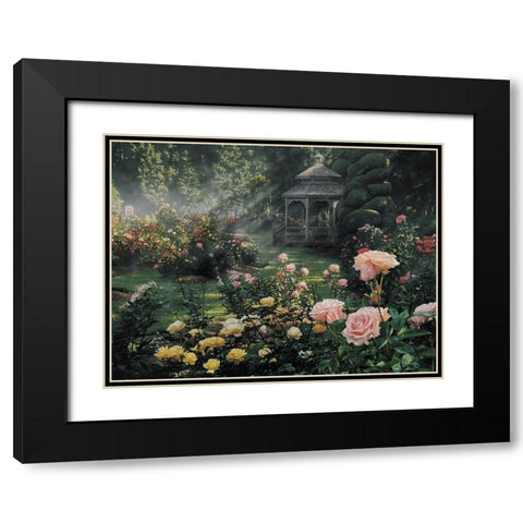 Rose Garden - Paradise Found Black Modern Wood Framed Art Print with Double Matting by Bogle, Collin