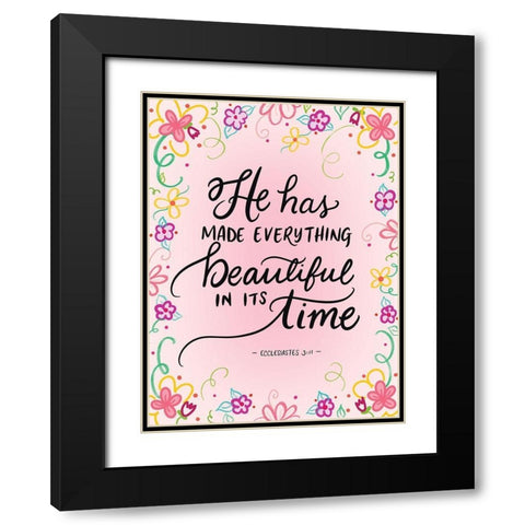 Its Time Black Modern Wood Framed Art Print with Double Matting by Batista, Dee