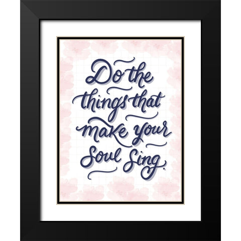 Do The Black Modern Wood Framed Art Print with Double Matting by Batista, Dee