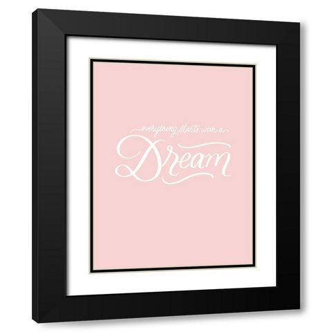 Dream Black Modern Wood Framed Art Print with Double Matting by Batista, Dee