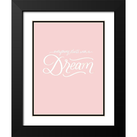 Dream Black Modern Wood Framed Art Print with Double Matting by Batista, Dee