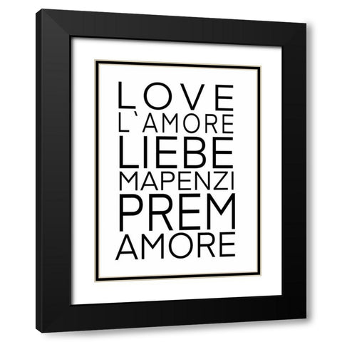 Love Language  Black Modern Wood Framed Art Print with Double Matting by Tyndall, Elizabeth