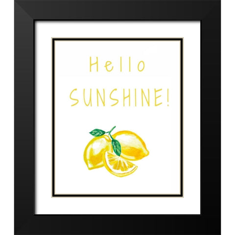 Hello Sunshine Black Modern Wood Framed Art Print with Double Matting by Tyndall, Elizabeth