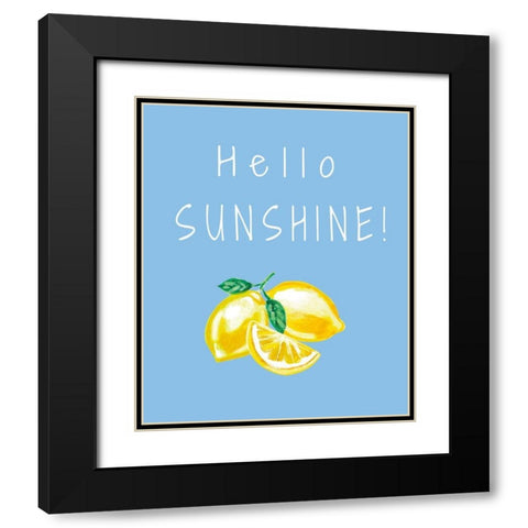 Hello Sunshine Black Modern Wood Framed Art Print with Double Matting by Tyndall, Elizabeth