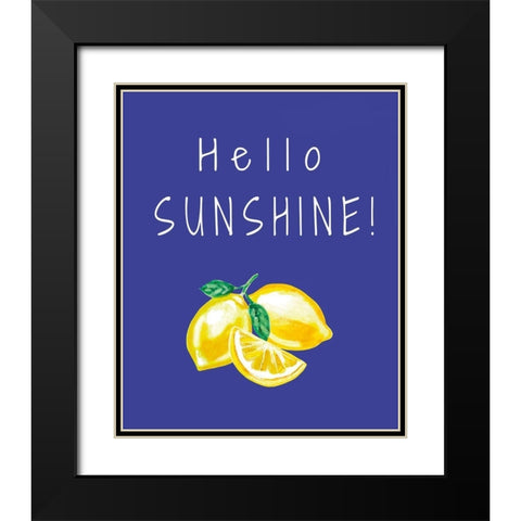 Hello Sunshine Black Modern Wood Framed Art Print with Double Matting by Tyndall, Elizabeth