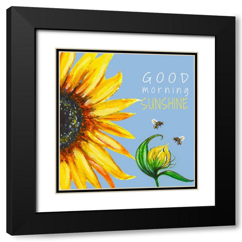 Good Morning Sunshine Black Modern Wood Framed Art Print with Double Matting by Tyndall, Elizabeth