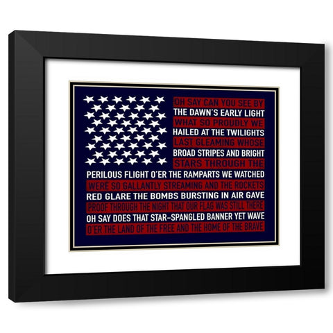 Oh Say Can You See Black Modern Wood Framed Art Print with Double Matting by Tyndall, Elizabeth