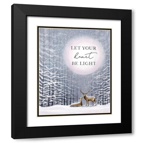 Light Heart Black Modern Wood Framed Art Print with Double Matting by Tyndall, Elizabeth