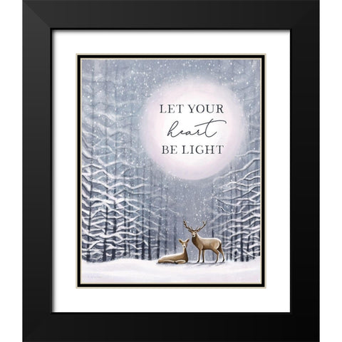 Light Heart Black Modern Wood Framed Art Print with Double Matting by Tyndall, Elizabeth