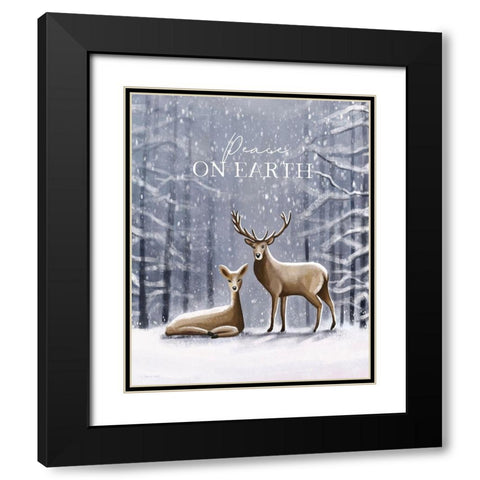 Peace on Earth Black Modern Wood Framed Art Print with Double Matting by Tyndall, Elizabeth
