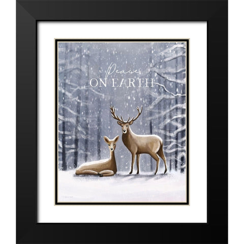 Peace on Earth Black Modern Wood Framed Art Print with Double Matting by Tyndall, Elizabeth