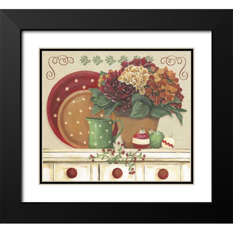 Setting the Season Black Modern Wood Framed Art Print with Double Matting by Moulton, Jo