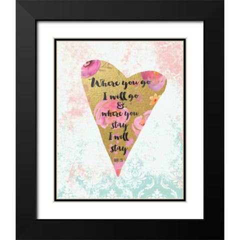 Where You Go Black Modern Wood Framed Art Print with Double Matting by Moulton, Jo